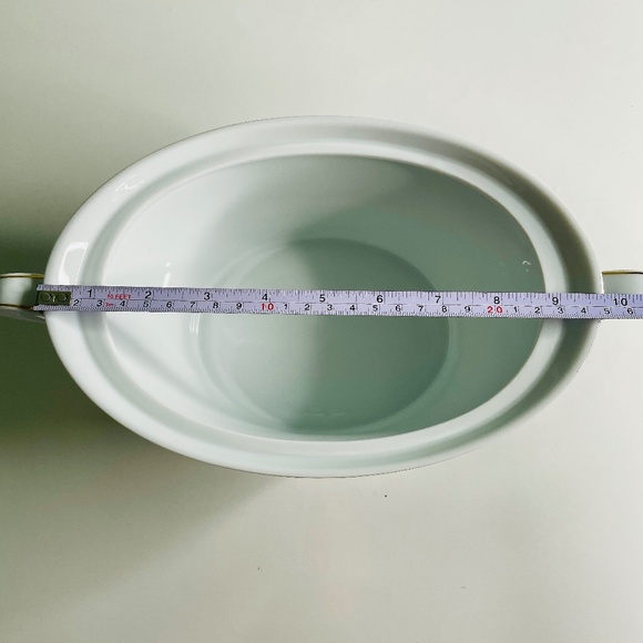 Versace x Rosenthal Jungle Blue Green Gold Pattern Vegetable Bowl Vintage - Picture 11 of 11